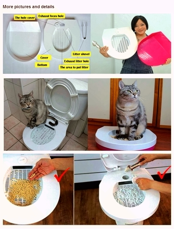 ޴  ⸦ û   ŰƮ ŰƼ ֿ    ý  ,   - 90 % ⸦ /Good Cat Kit Kitty Pet Toilet Seat Training System Litter Box Cleaning P